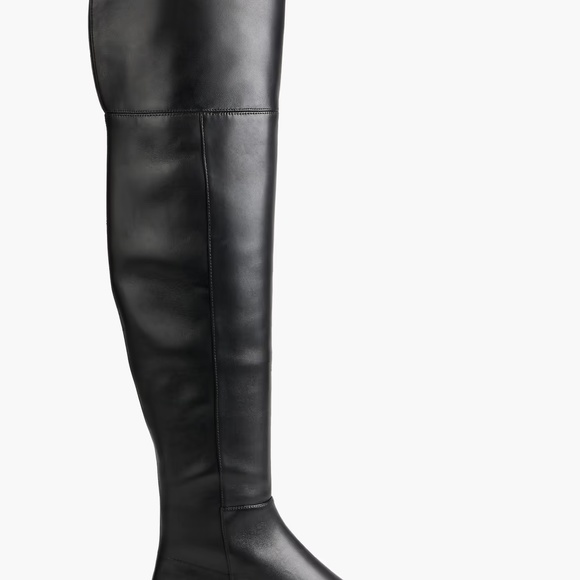 Stuart Weitzman Over the Knee Thigh-High Amber Black Leather Boots Sz 6 - Picture 9 of 9
